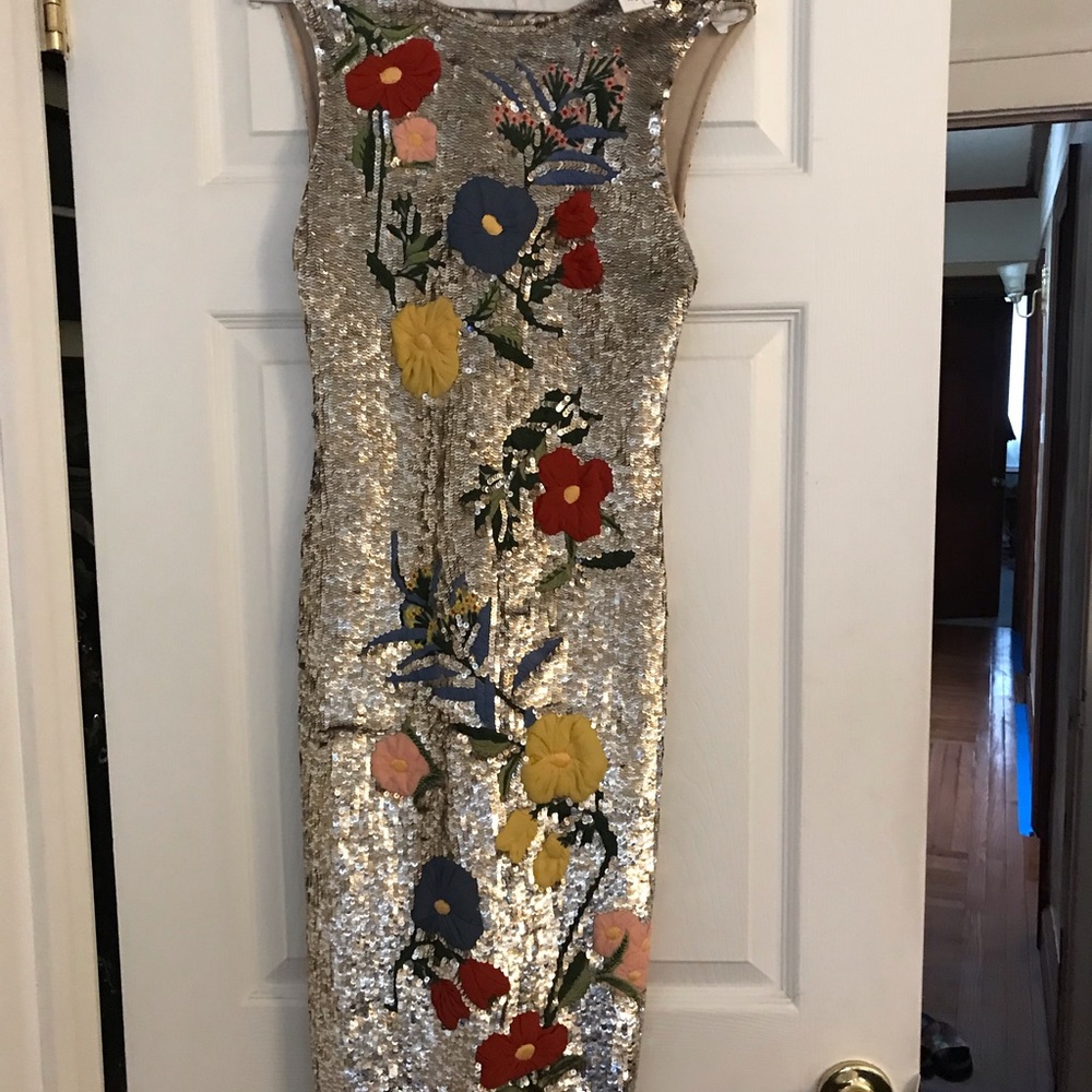 Gold sequins dress